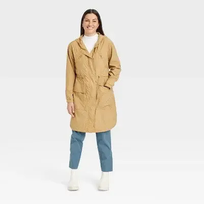 A New Day Women's Zip-Up Winter Hooded Water-Resistant Anorak Jacket