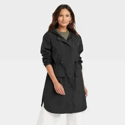 A New Day Women's Zip-Up Winter Hooded Water-Resistant Anorak Jacket