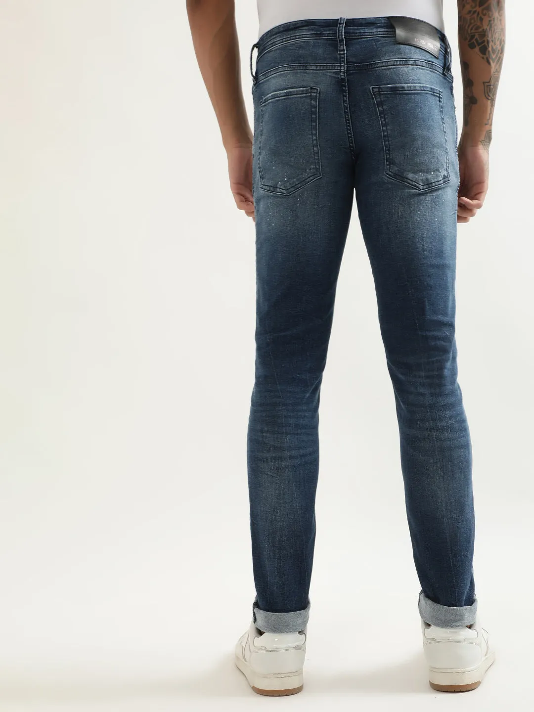 Antony Morato Men Tapered Fit Cotton Low Distress Mid-Rise Stretchable Jeans