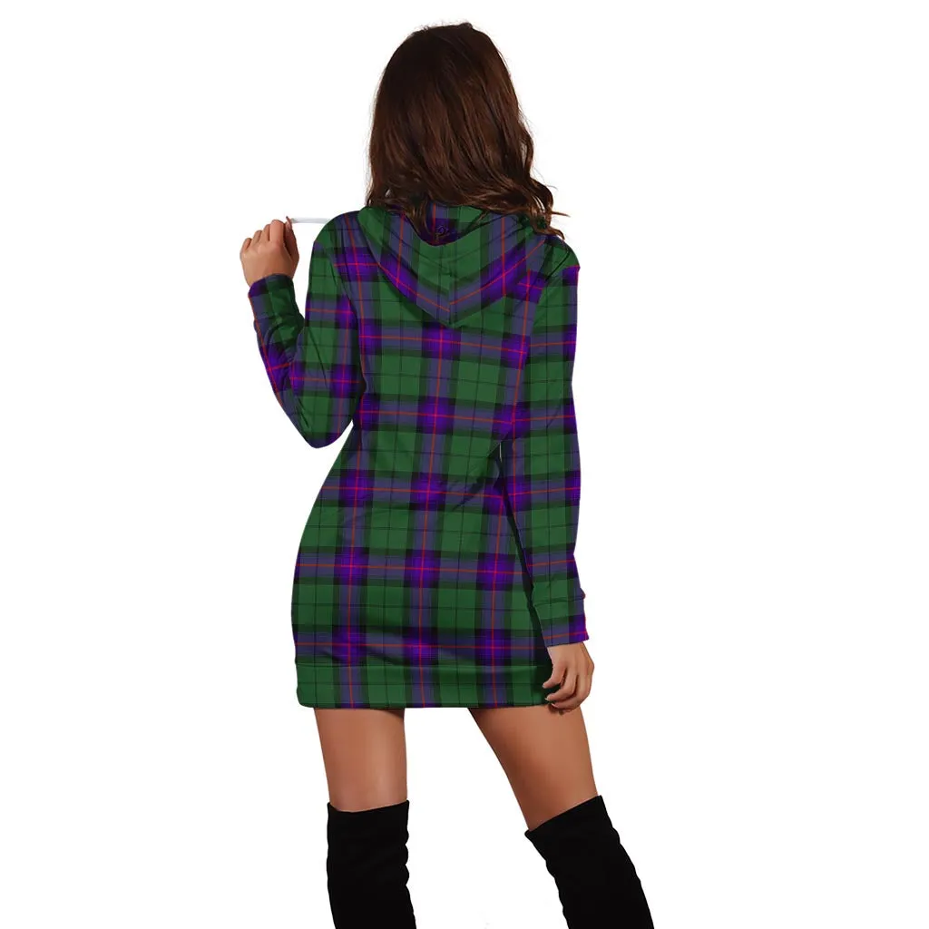 Armstrong Modern Tartan Hoodie Dress with Family Crest