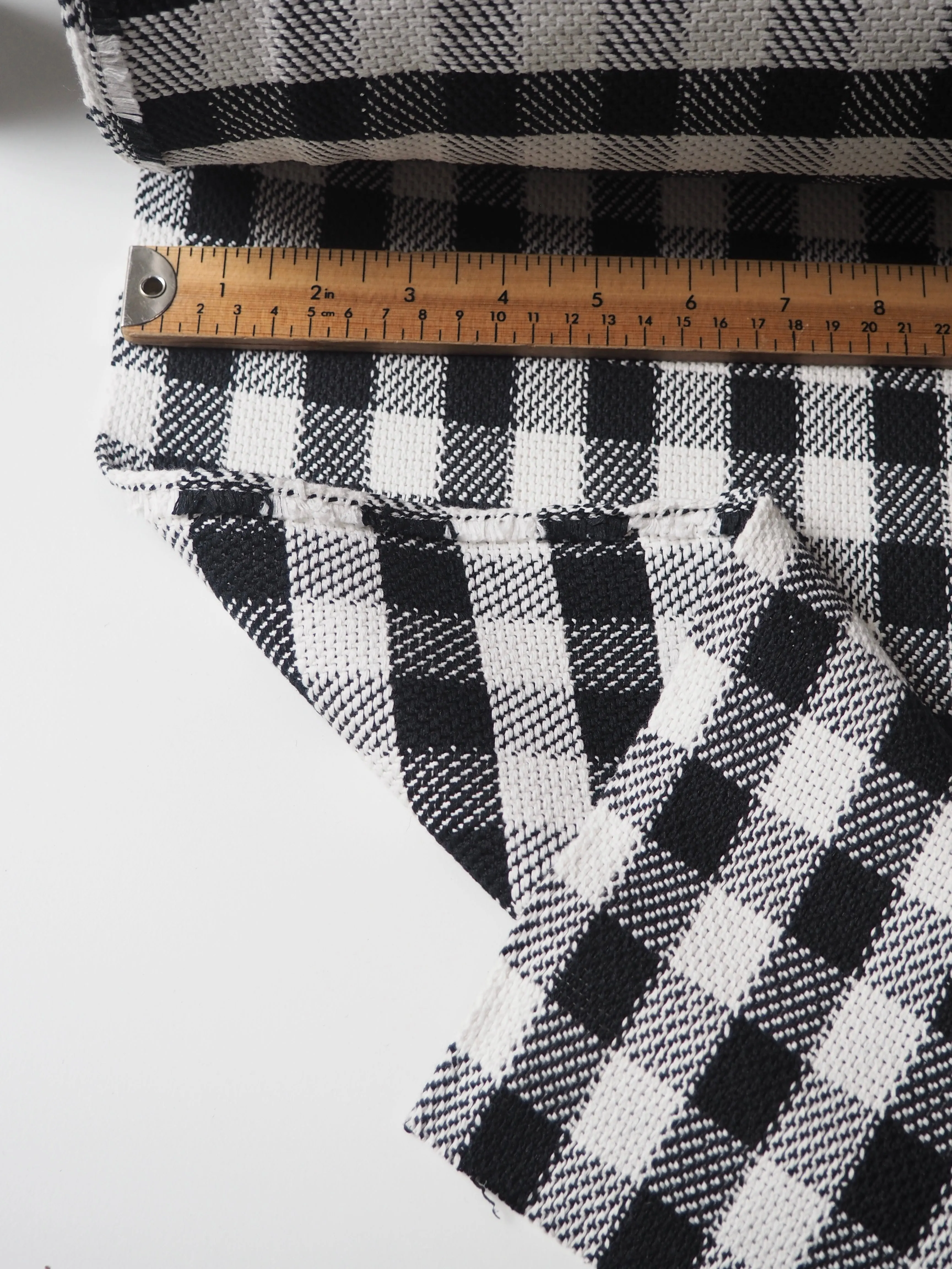 B W Gingham Cotton Jacquard