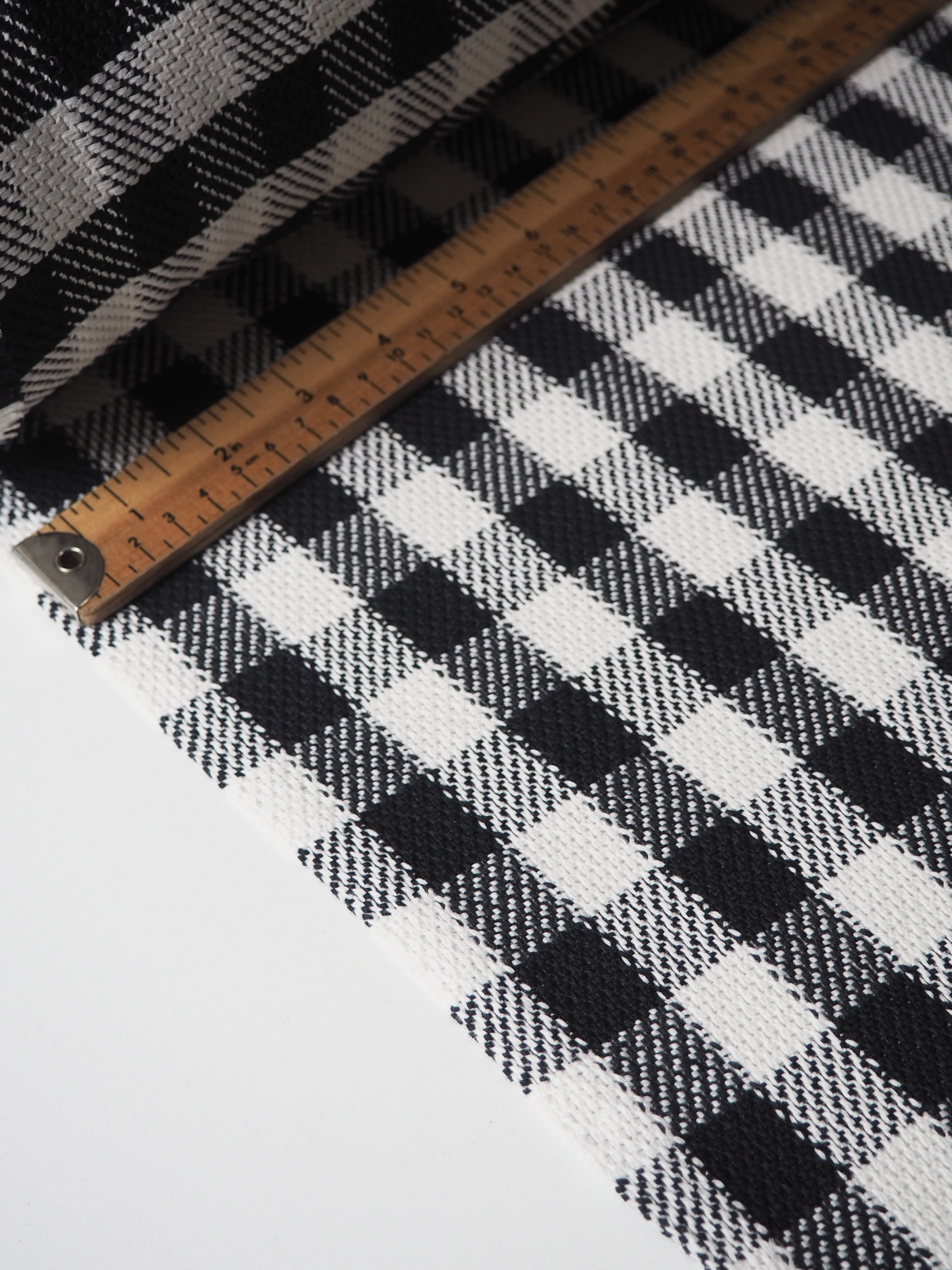 B W Gingham Cotton Jacquard