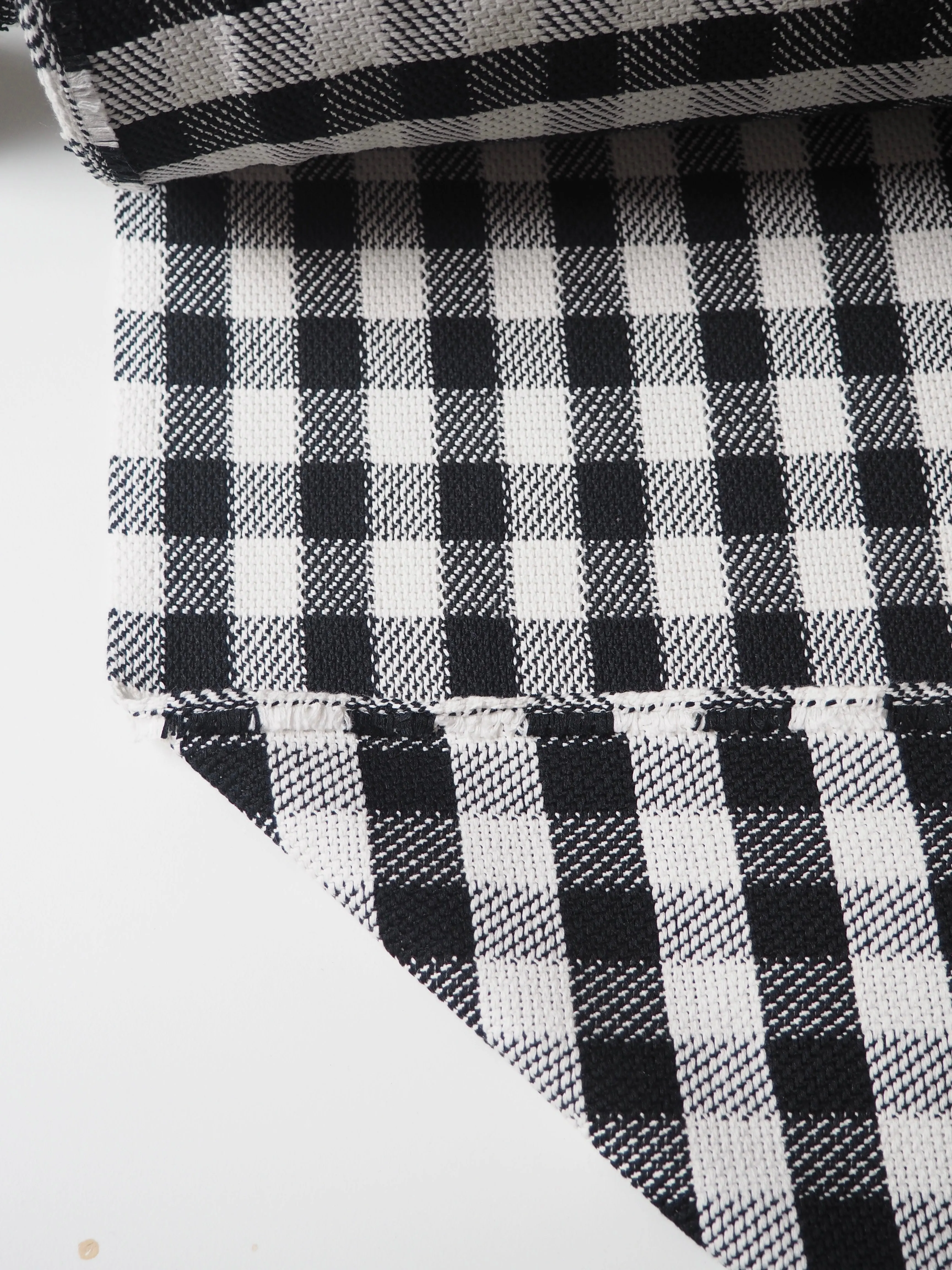 B W Gingham Cotton Jacquard