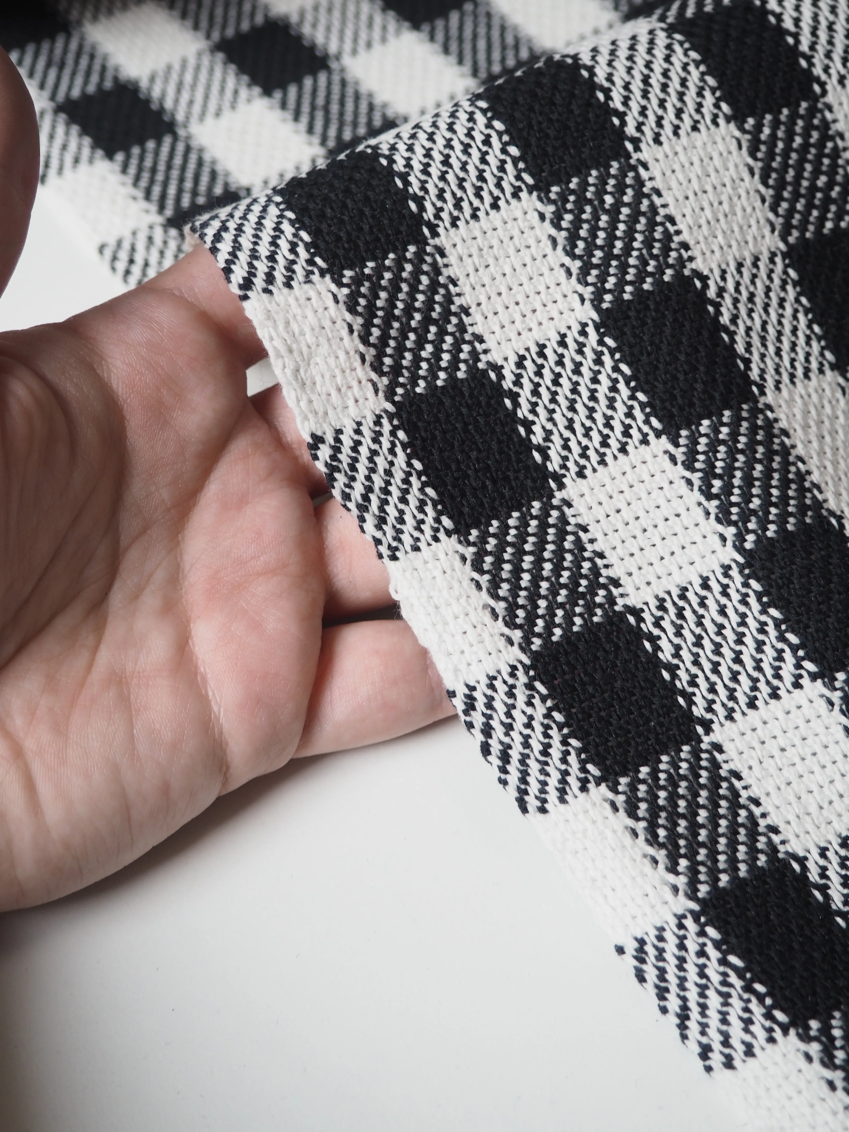 B W Gingham Cotton Jacquard