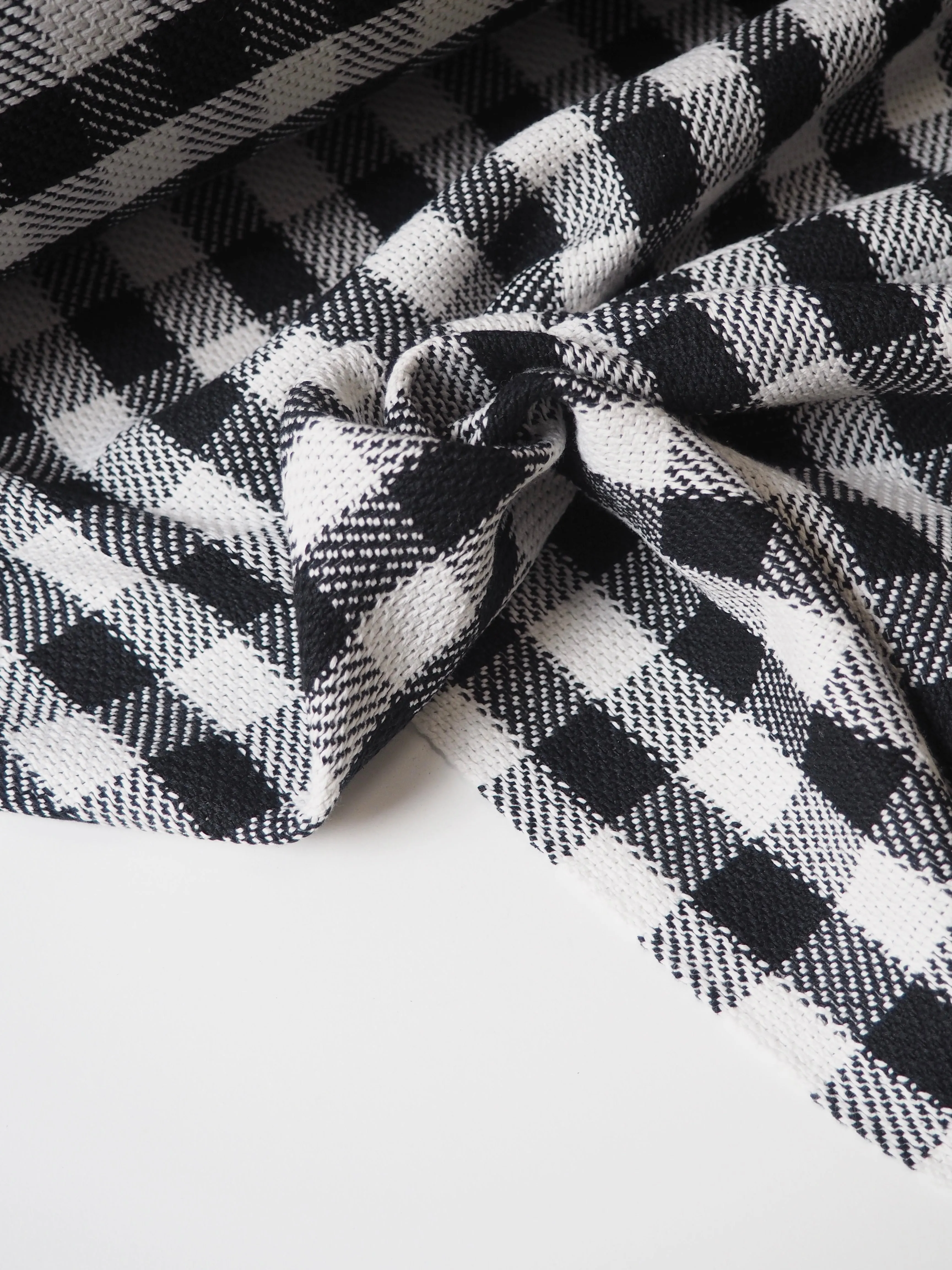 B W Gingham Cotton Jacquard