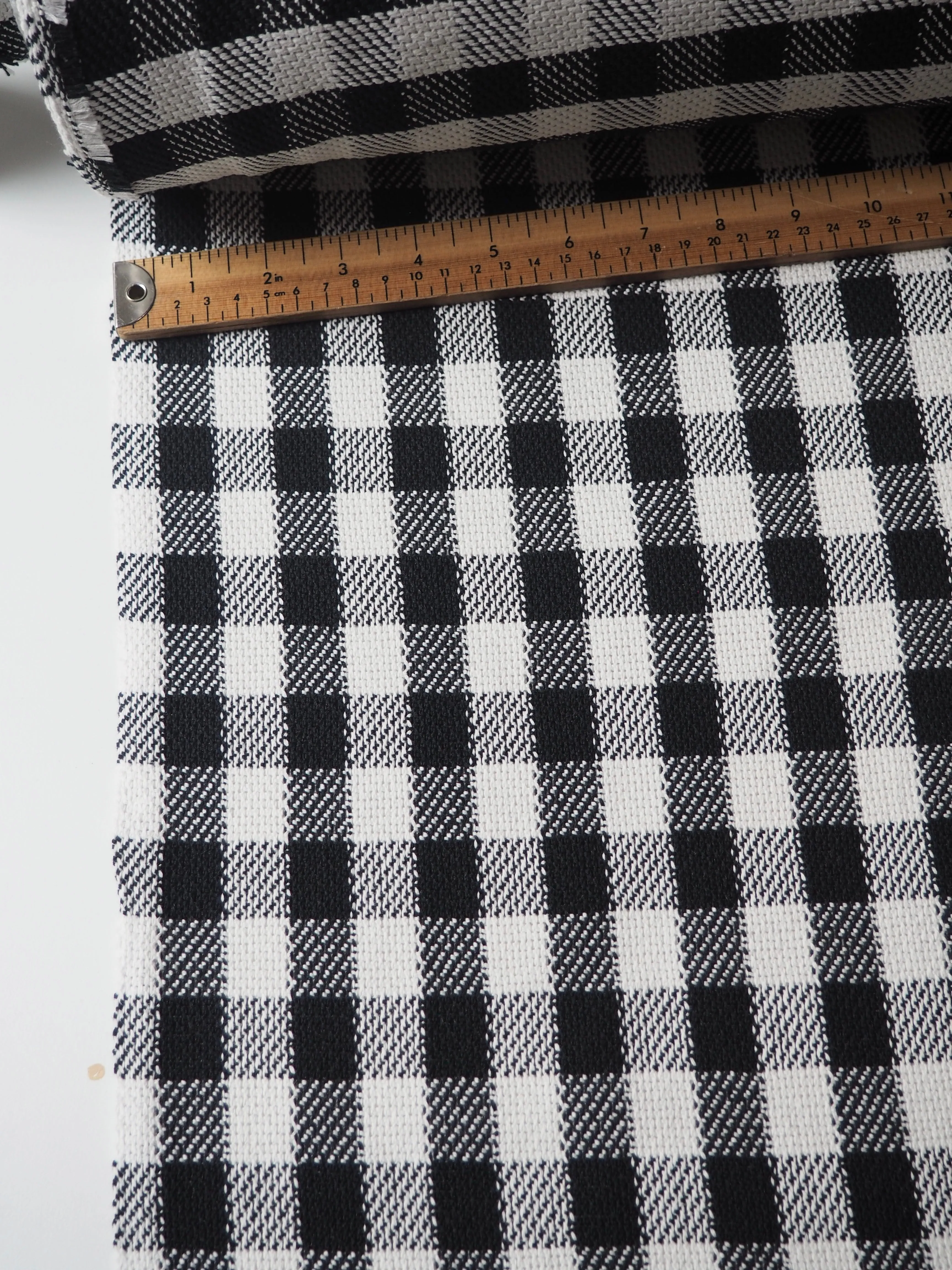 B W Gingham Cotton Jacquard