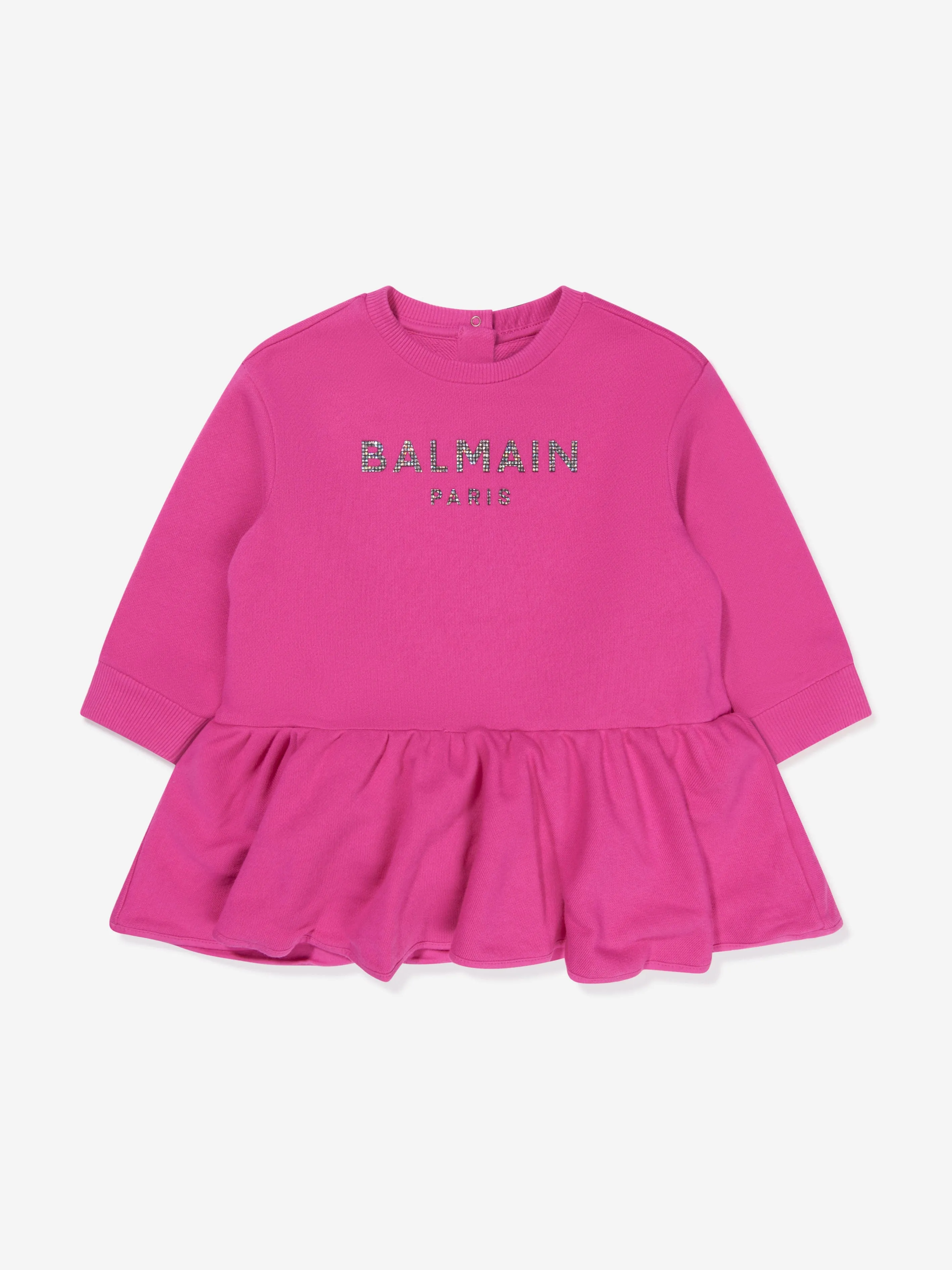 Balmain Baby Girls Logo Print Dress