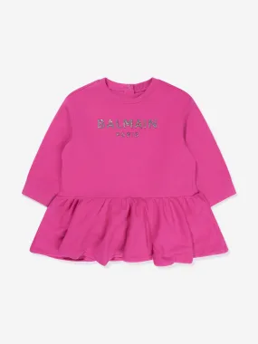 Balmain Baby Girls Logo Print Dress