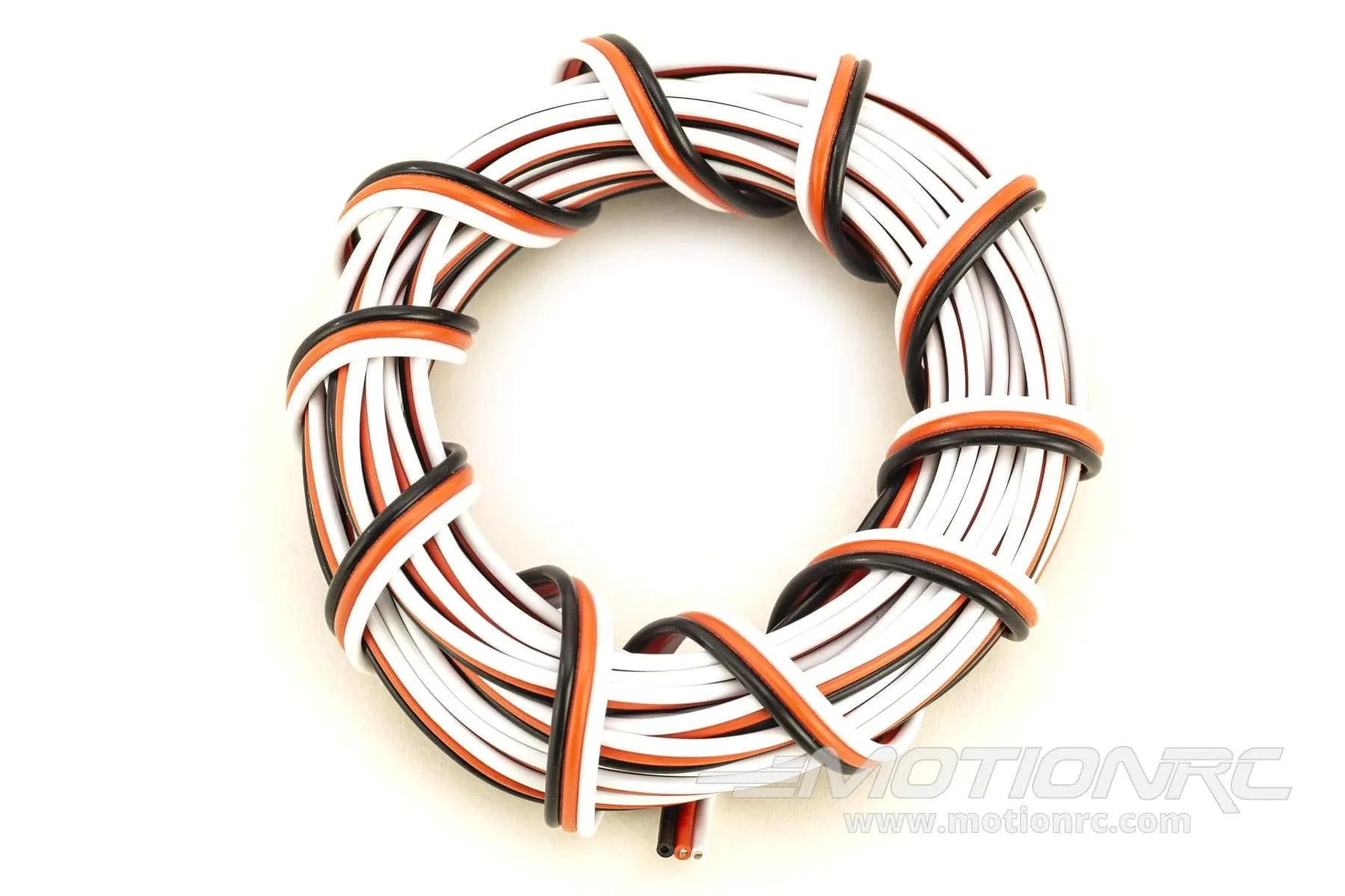 BenchCraft 20 Gauge Flat Servo Wire - White/Red/Black (5 Meters)