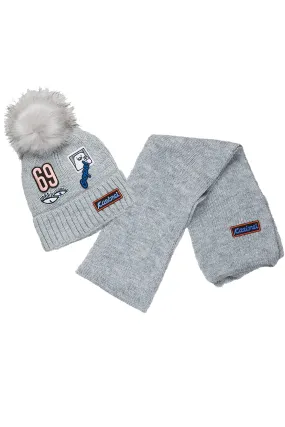 Boys Keiko Grey Patch Beanie