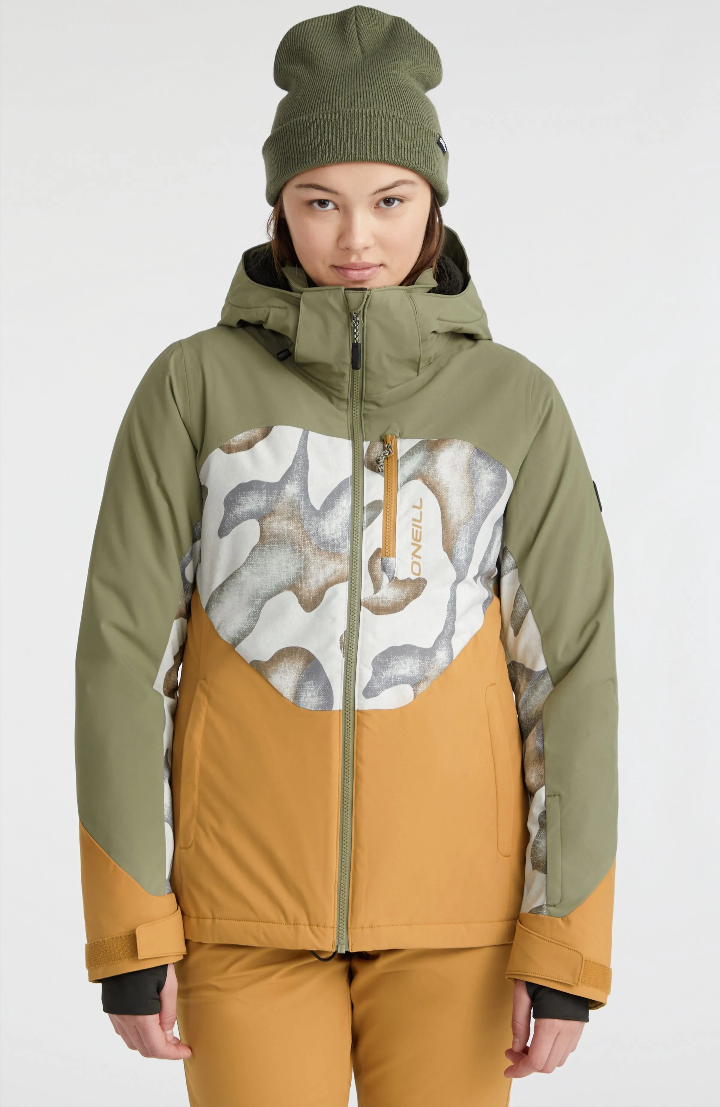 Carbonite Snow Jacket | Deep Lichen Green Colour Block