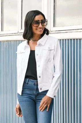 Chelsey Denim Jacket White