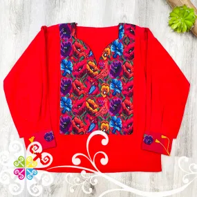 Chiapas Blusa Bordada Long Sleeve - Cross stitch