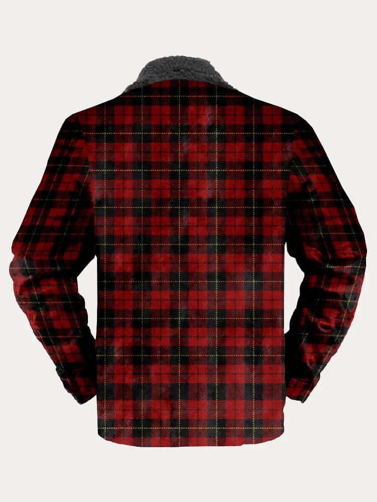 Comfy Fleece Lined Plaid Jacket