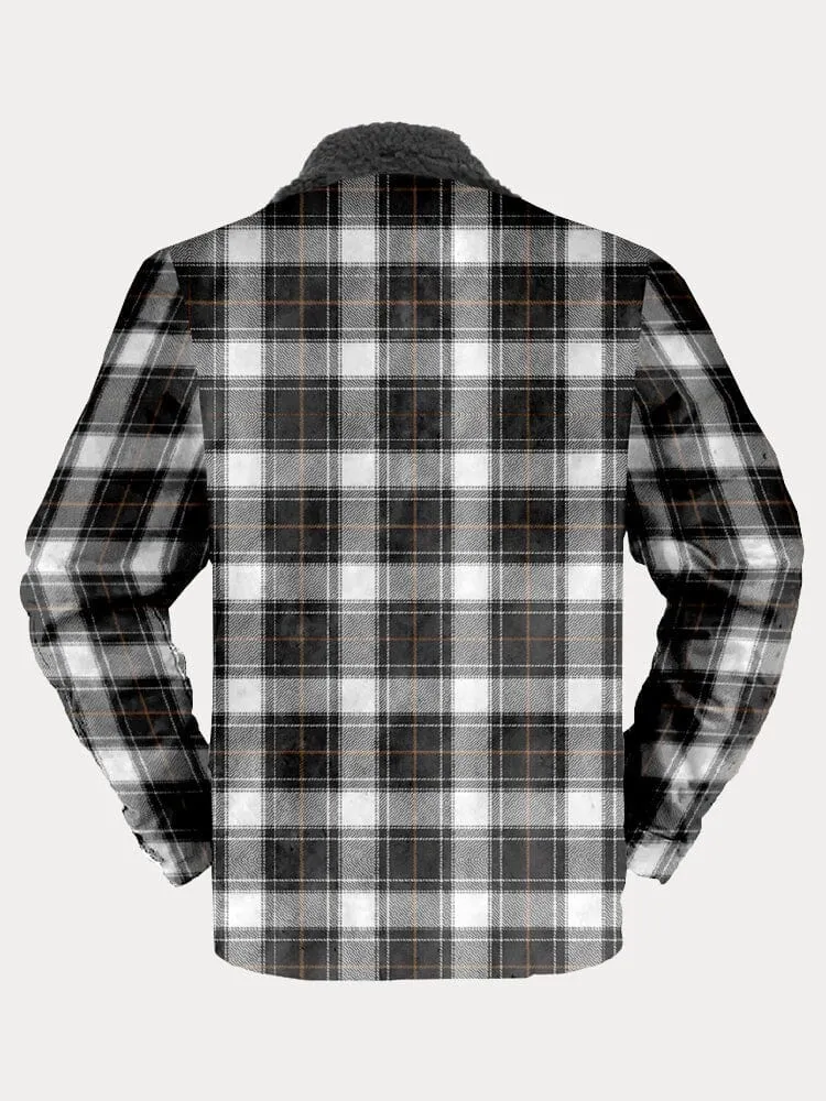 Comfy Fleece Lined Plaid Jacket