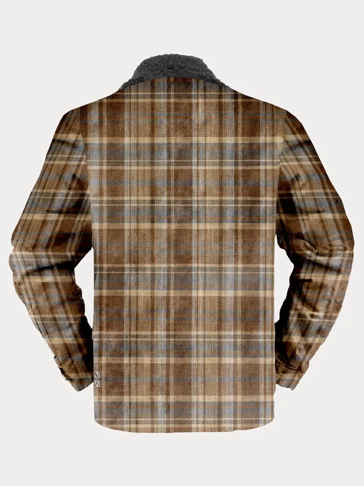 Comfy Fleece Lined Plaid Jacket