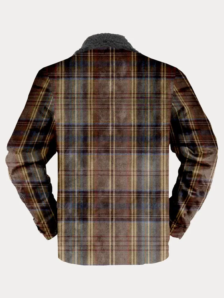 Comfy Fleece Lined Plaid Jacket