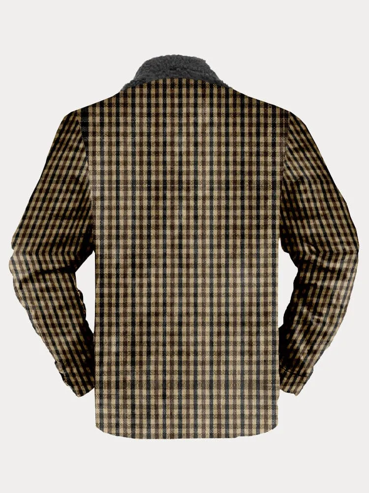 Comfy Fleece Lined Plaid Jacket