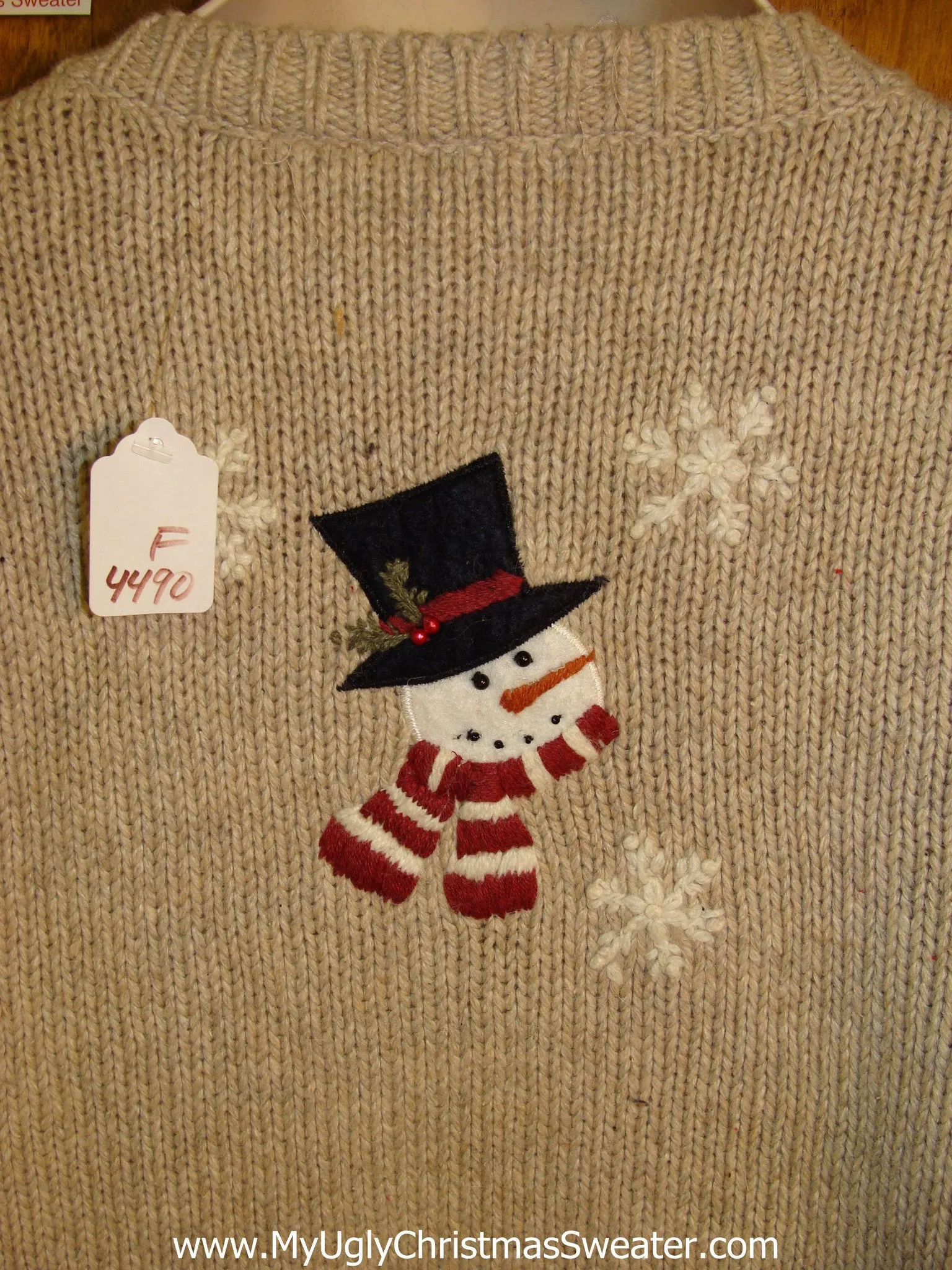 Cute Snowman and Mittens Themed Xmas Sweater