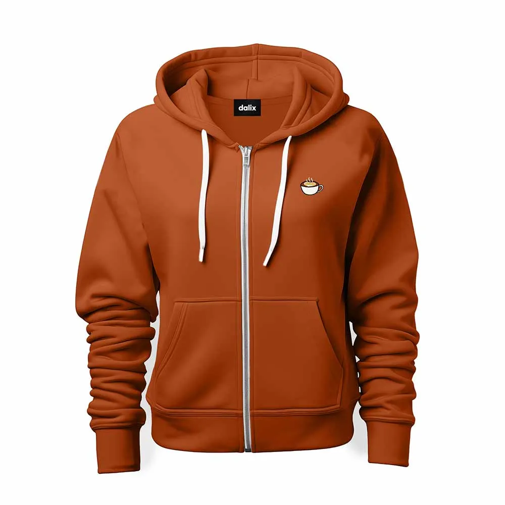 Dalix Cappuccino Zip Hoodie