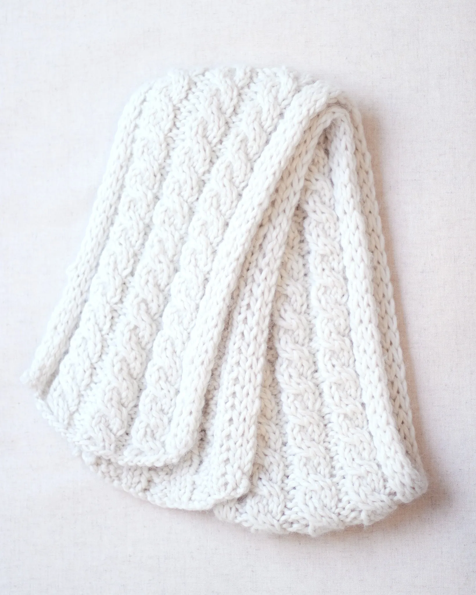 Easy Beginner Cabled Scarf No. 1 Knitting Pattern