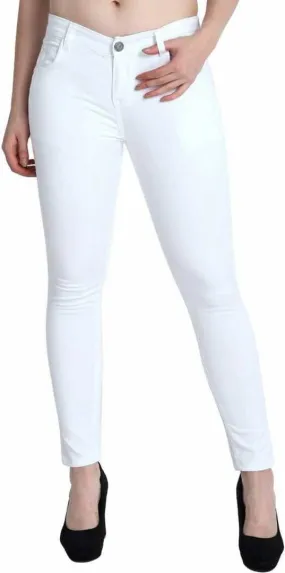 Fabulous Stunning White Denim Jeans For Women