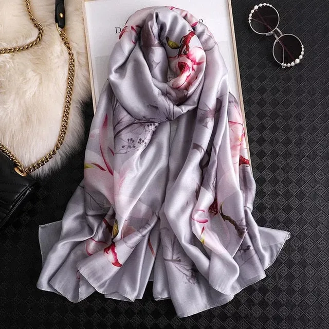 Fashion Silk Scarf Printed Bandana Shawl #LZ121