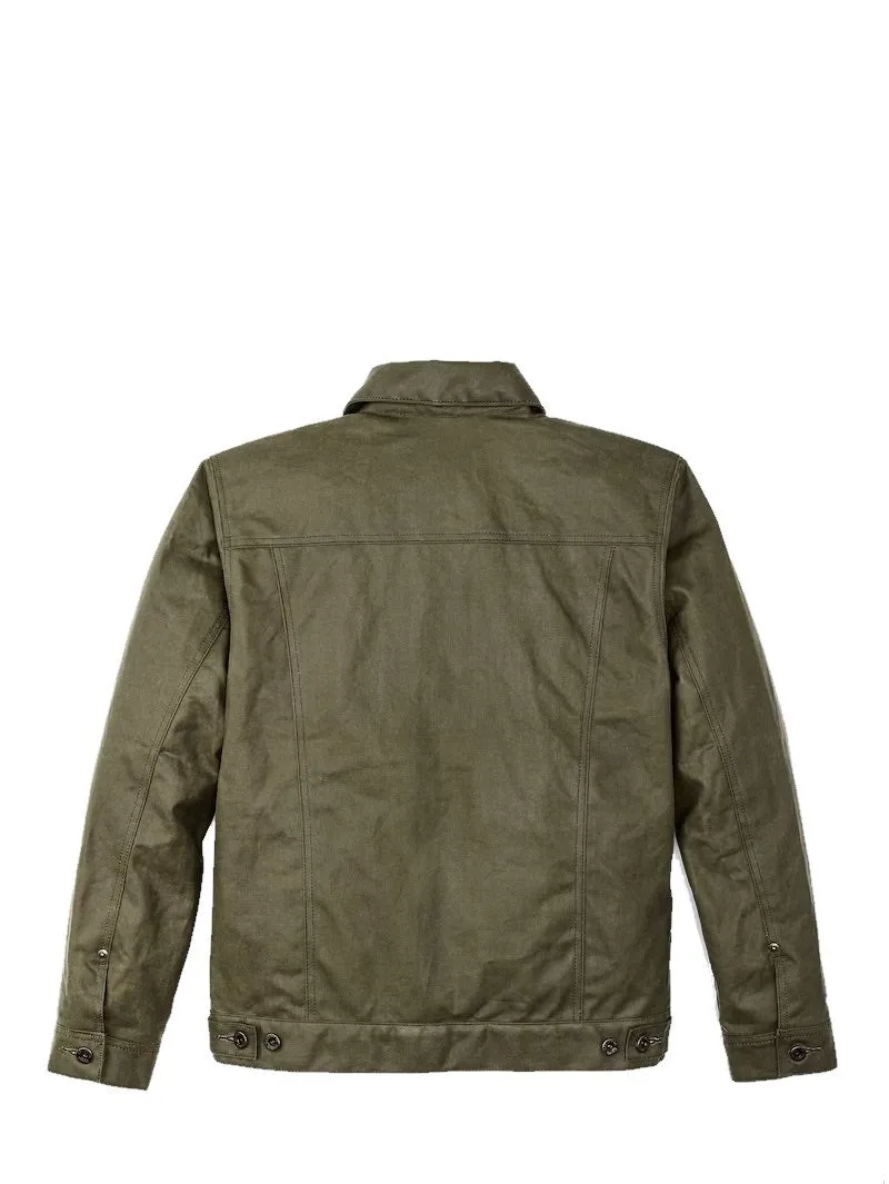 Filson Tin Cloth Military Green Short Lined Cruiser Jacket