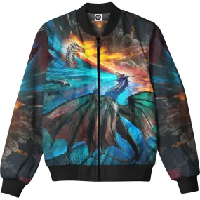 Fire and Ice Dragons Bomber Jacket