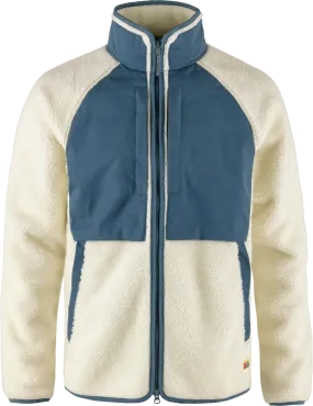 Fjällräven Men&#x27;s Vardag Pile Jacket Chalk White-Indigo Blue | Buy Fjällräven Men&#x27;s Vardag Pile Jacket Chalk White-Indigo Blue here | Outnorth