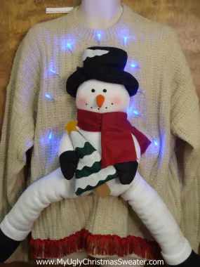 Funny 3D Ugly Christmas Sweater with Lights