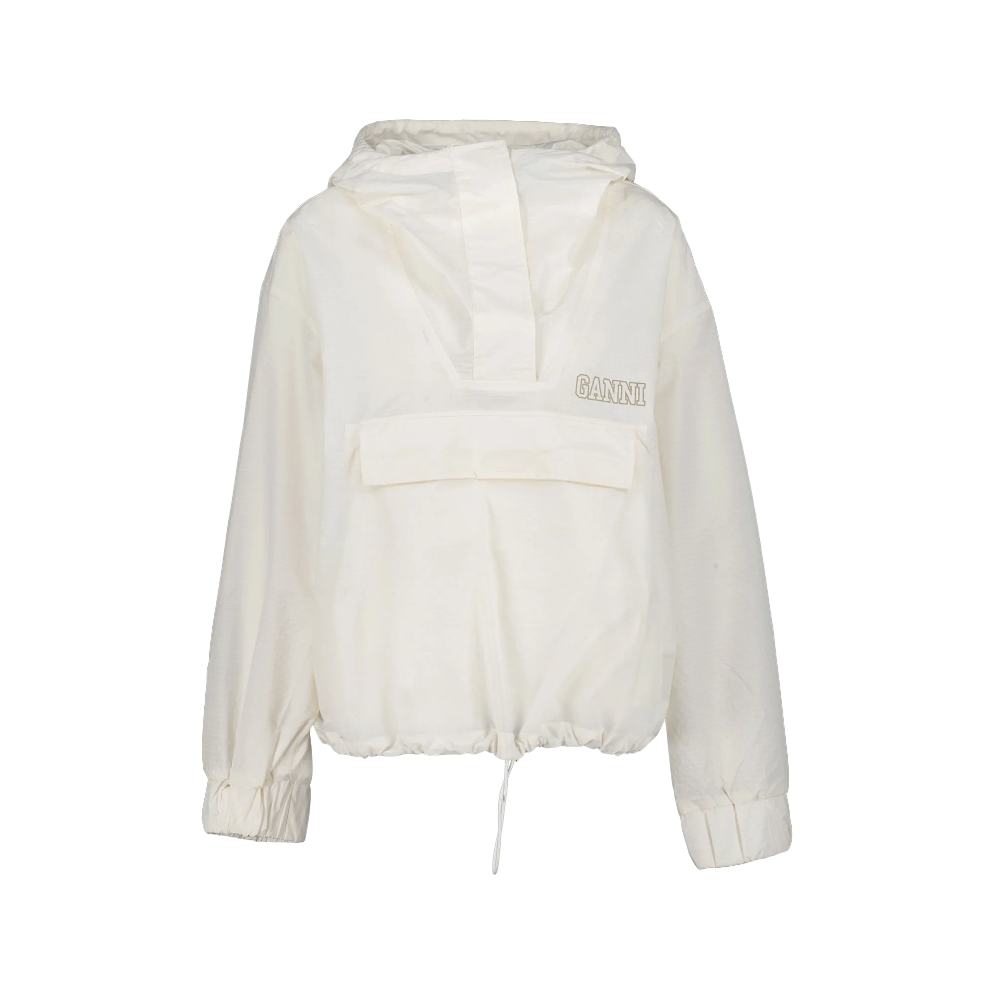 Ganni Drop Shoulder Anorak 'Egret'