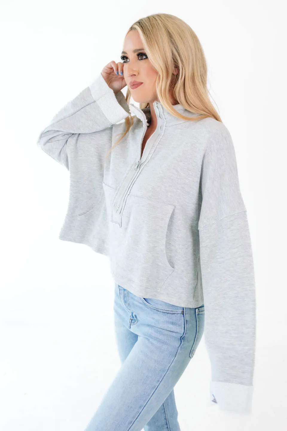 Go For A Walk Sweatshirt - Heather Grey