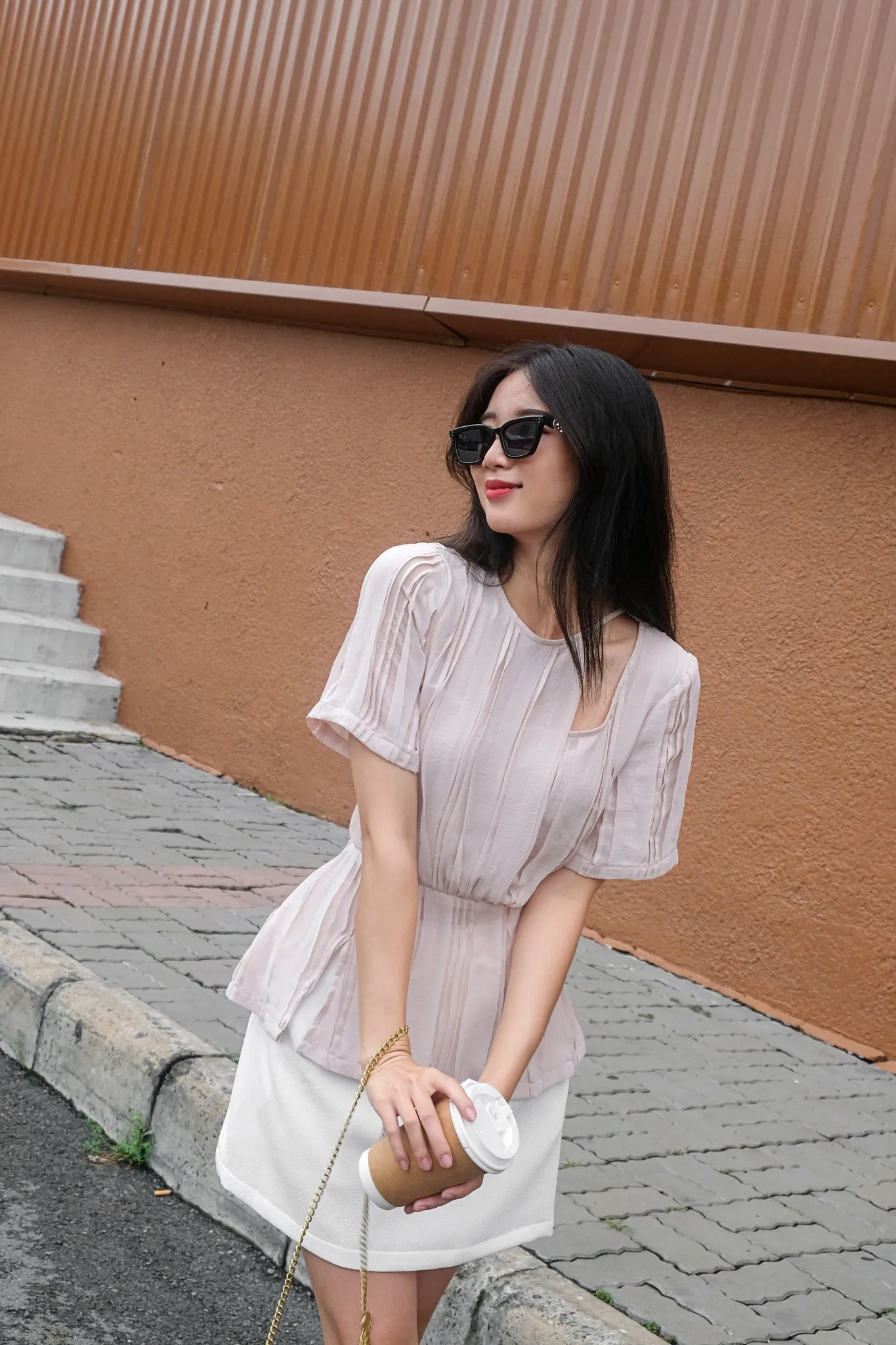 Gu Fashion - Athena Cute Thin Pink Top | Vietnam Fashion