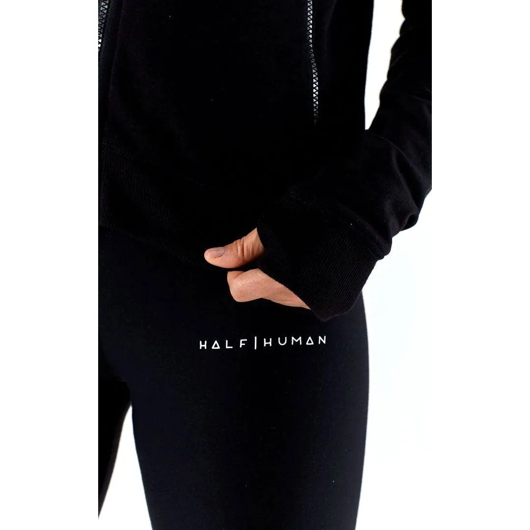 Half Human Ladies Zip Hoodie