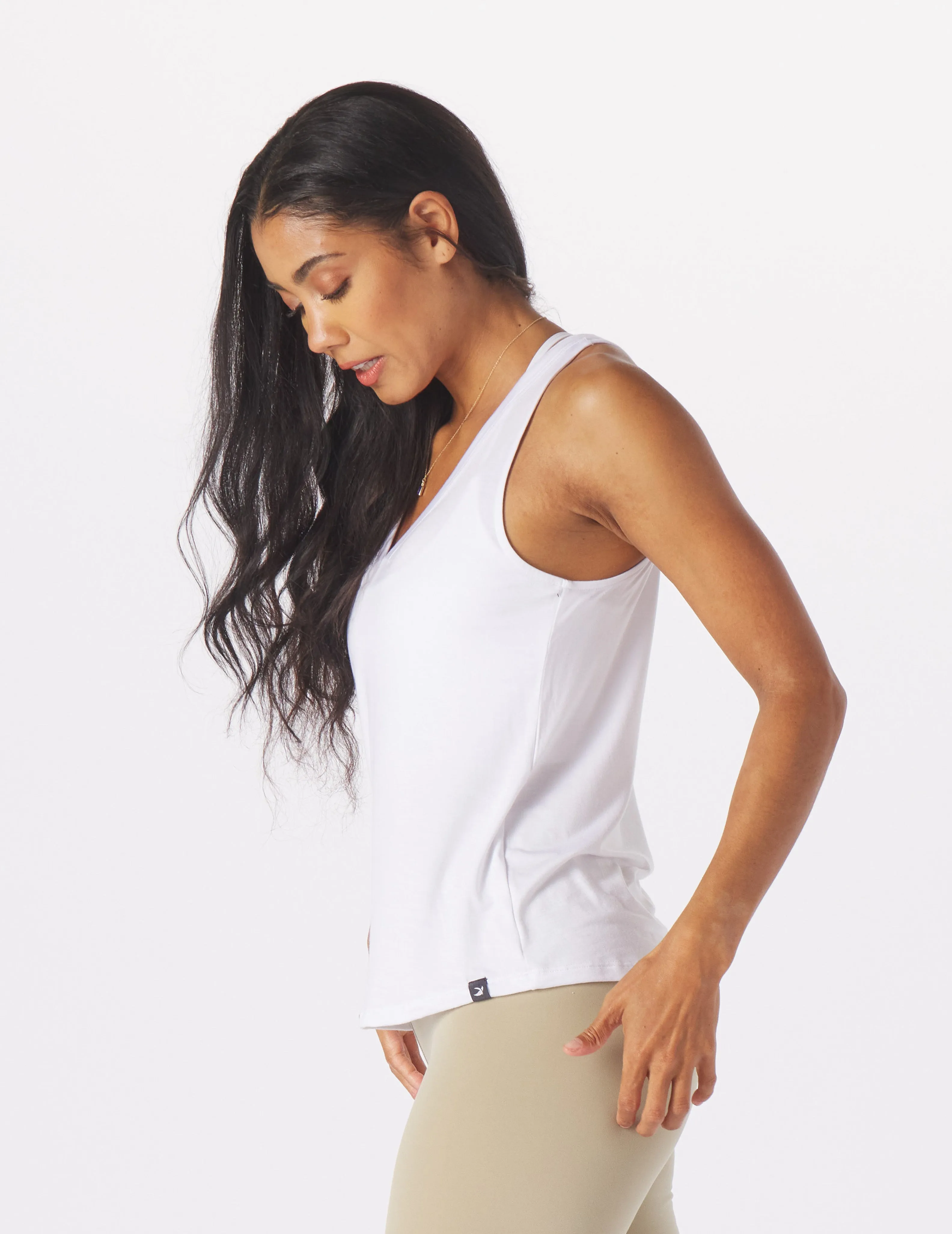 Half Volley Tank: White