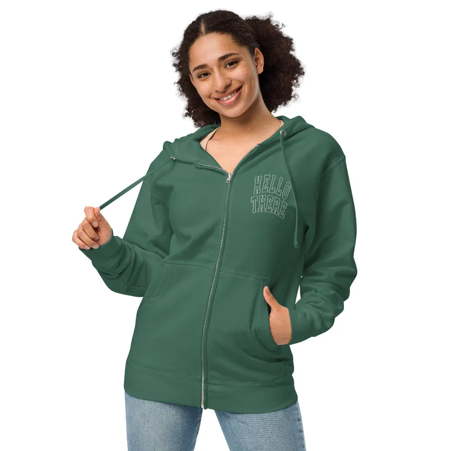 Hello There Premium Zip Up Hoodie