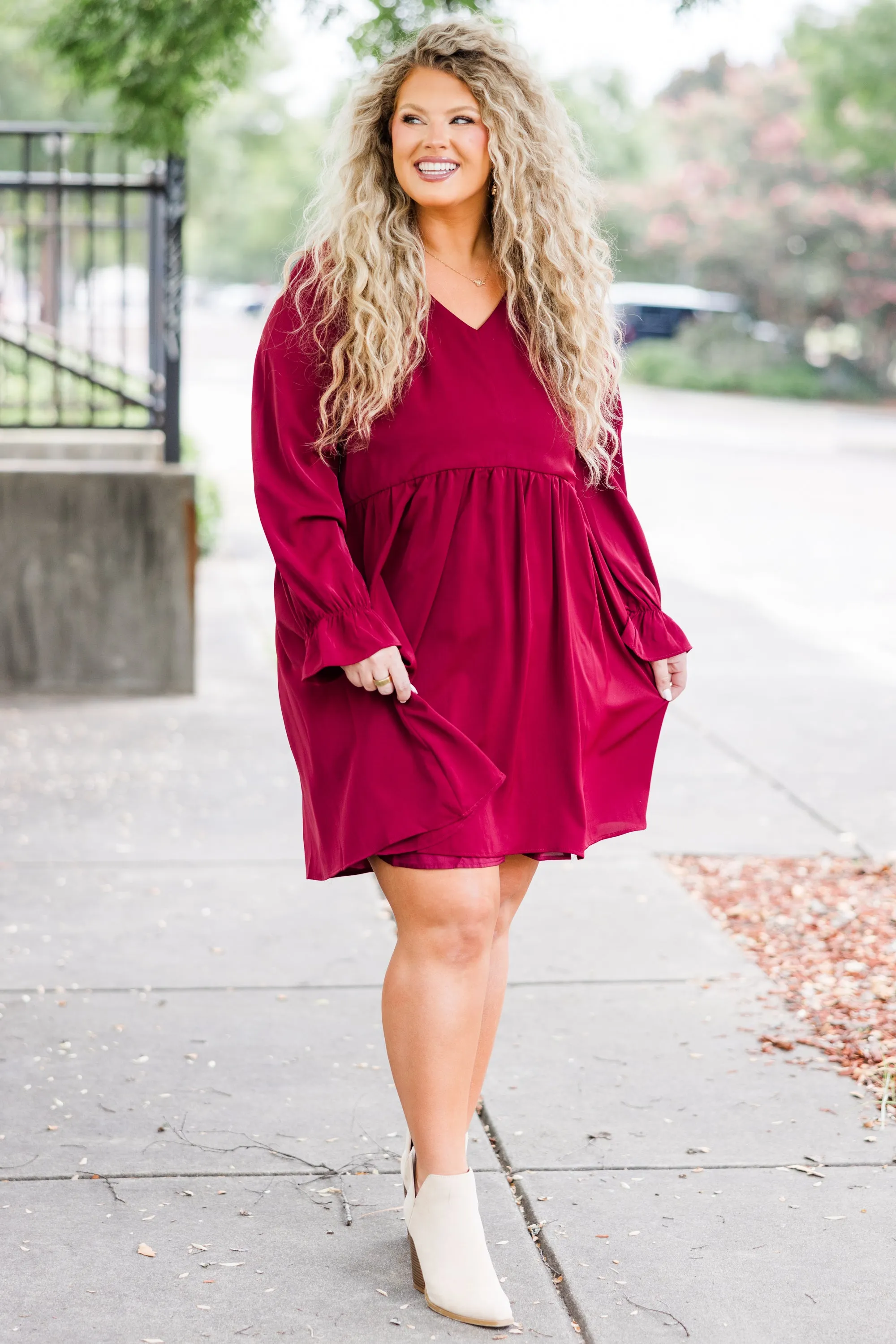 Here's To Love Dress, Plum