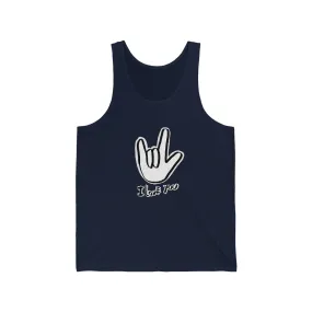 I Love You ASL Unisex Jersey Tank