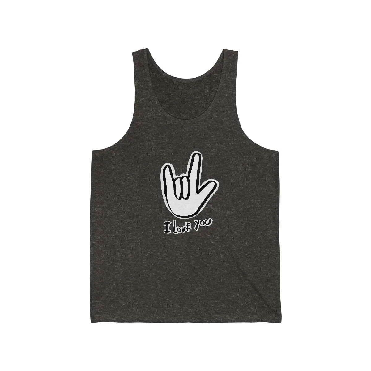 I Love You ASL Unisex Jersey Tank