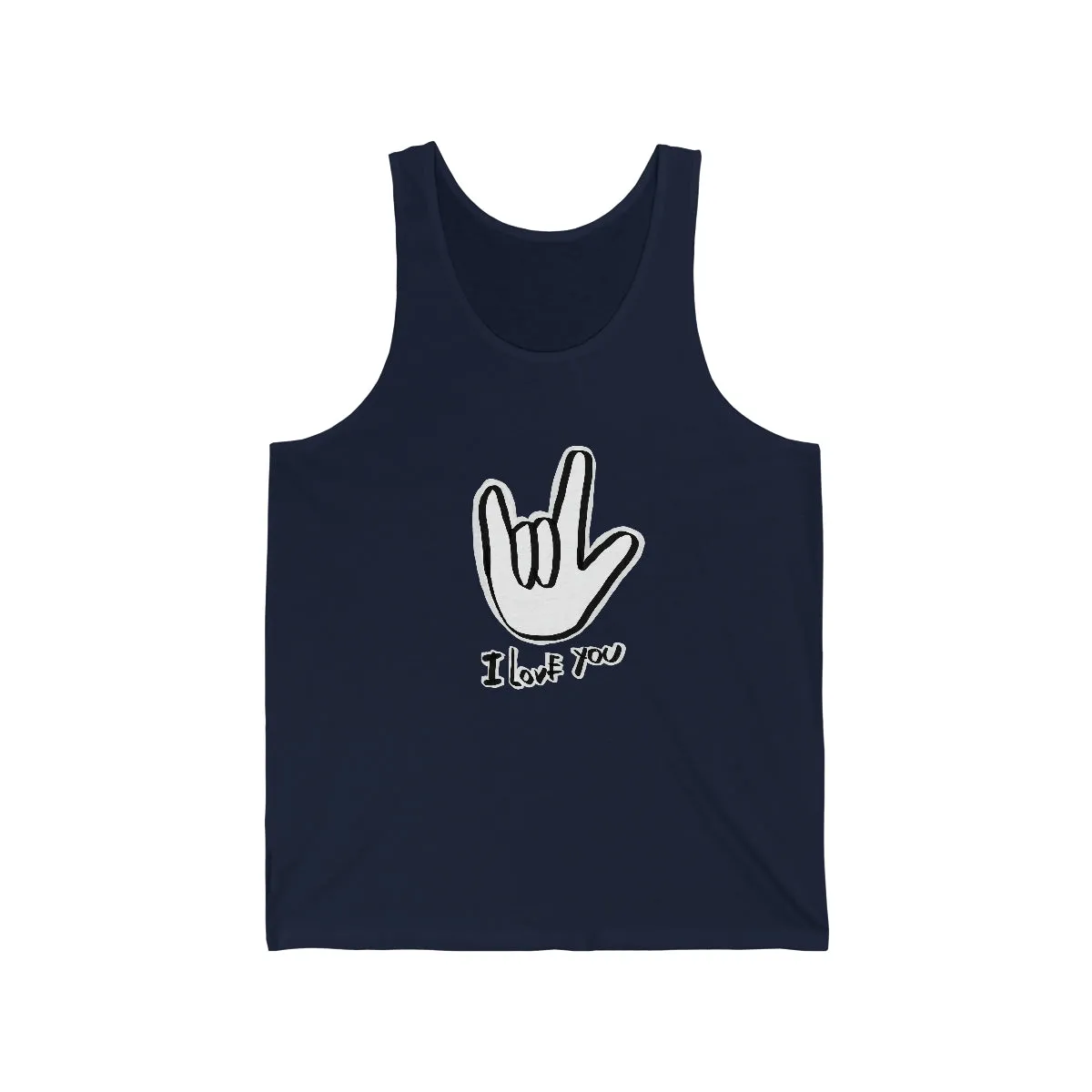 I Love You ASL Unisex Jersey Tank