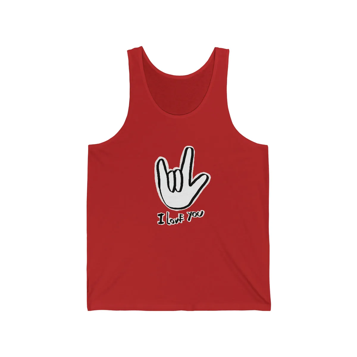 I Love You ASL Unisex Jersey Tank