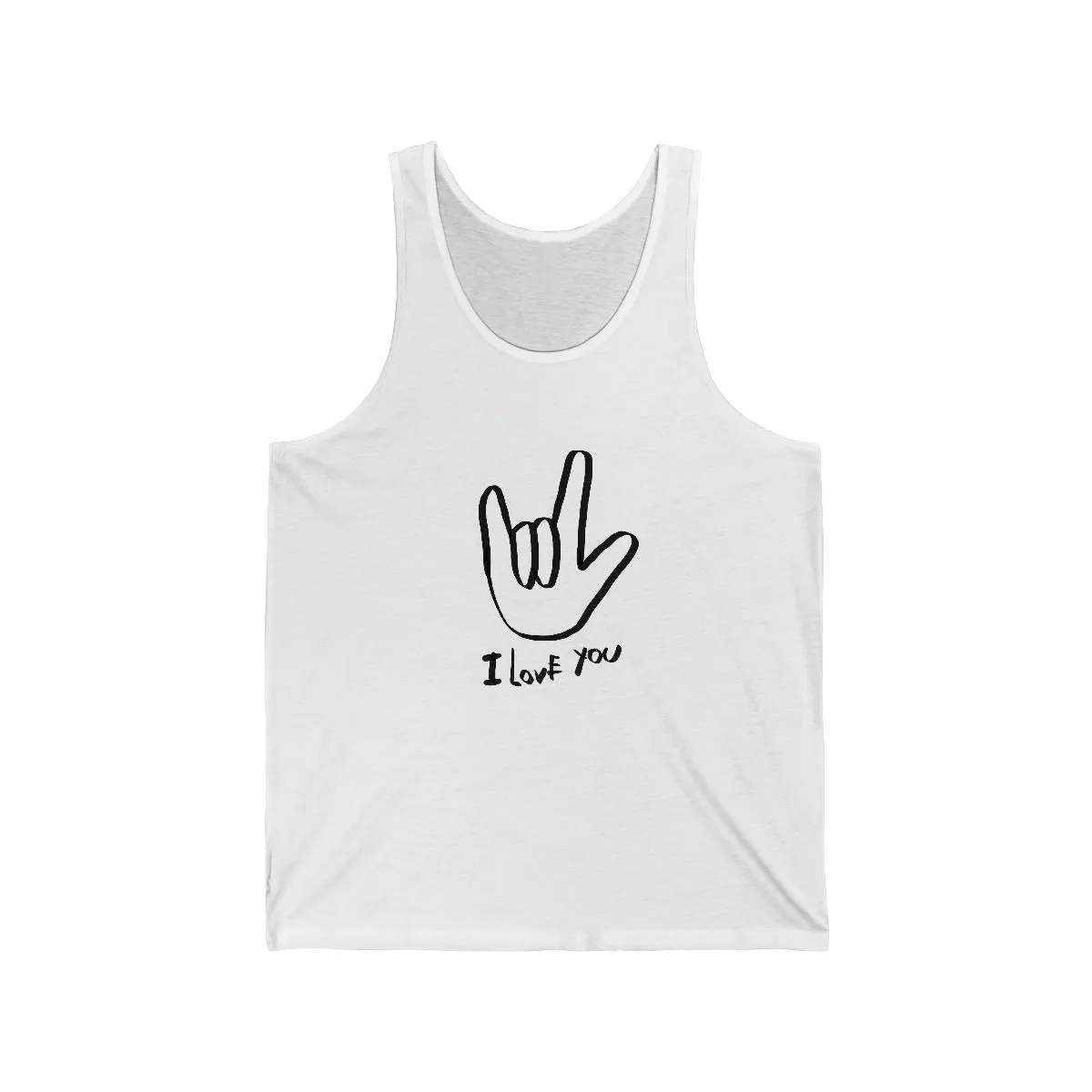 I Love You ASL Unisex Jersey Tank