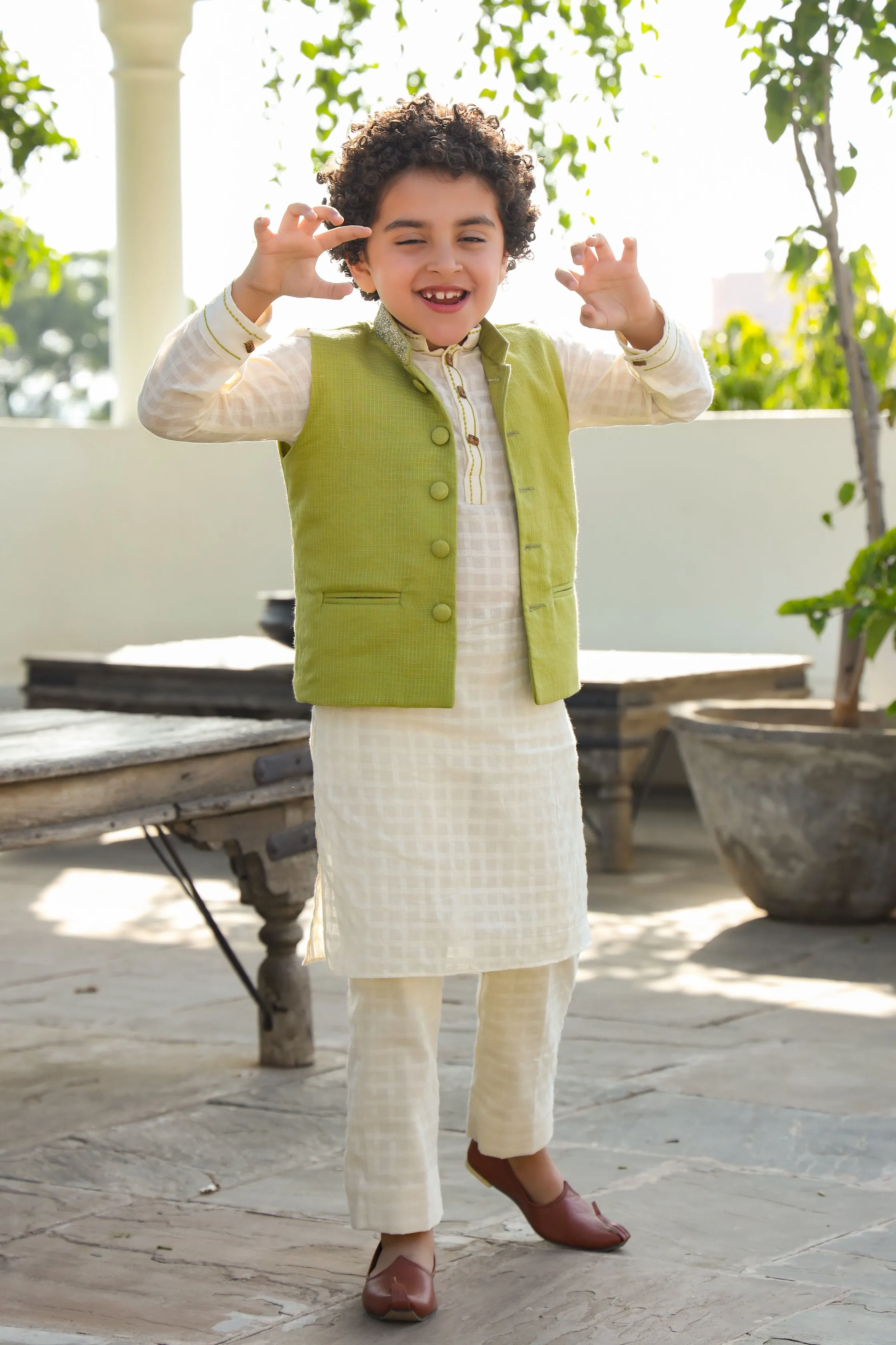 Inara - Kota Doriya Nehru Jacket For Boys