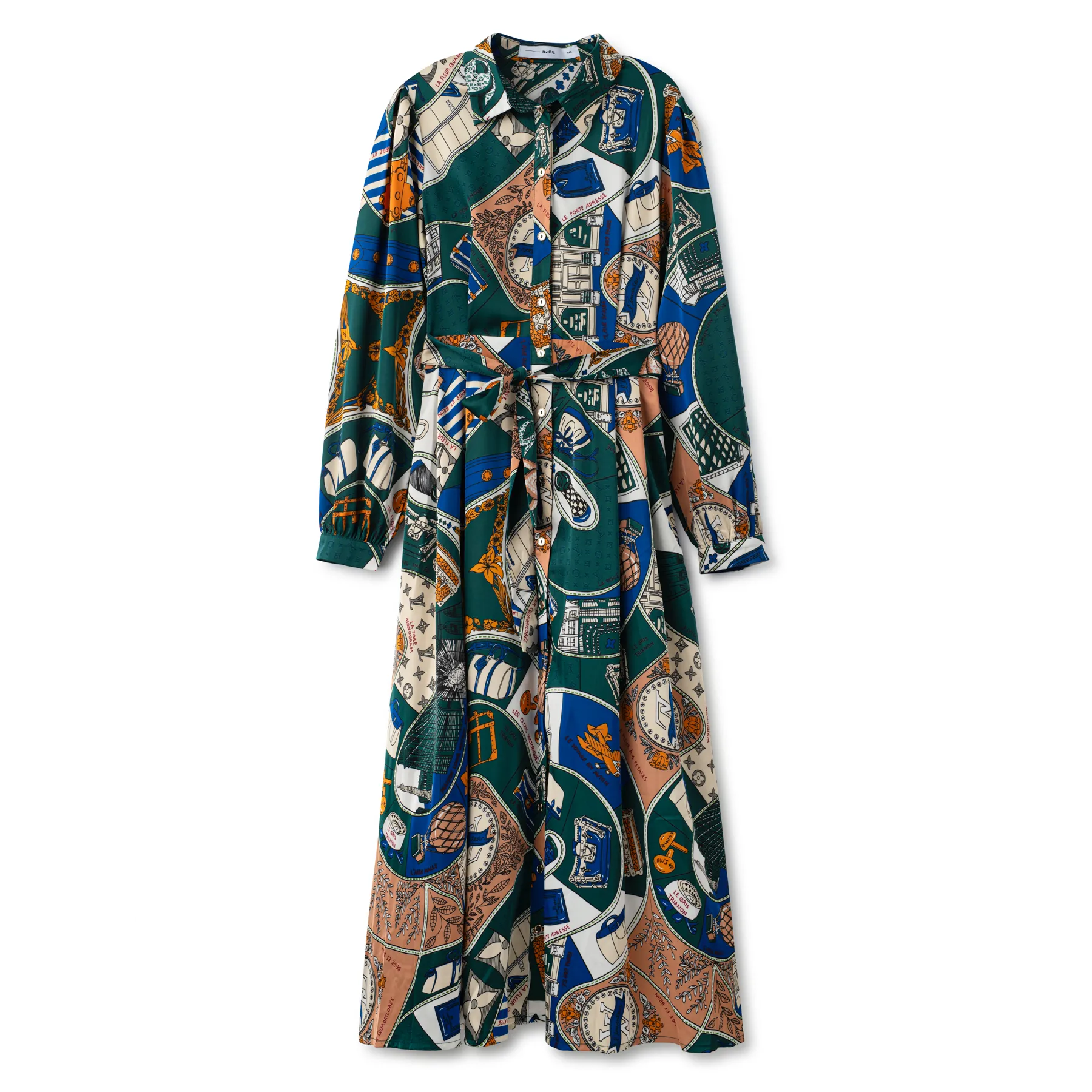 Inspired Shirt Dress IN: Multi Print