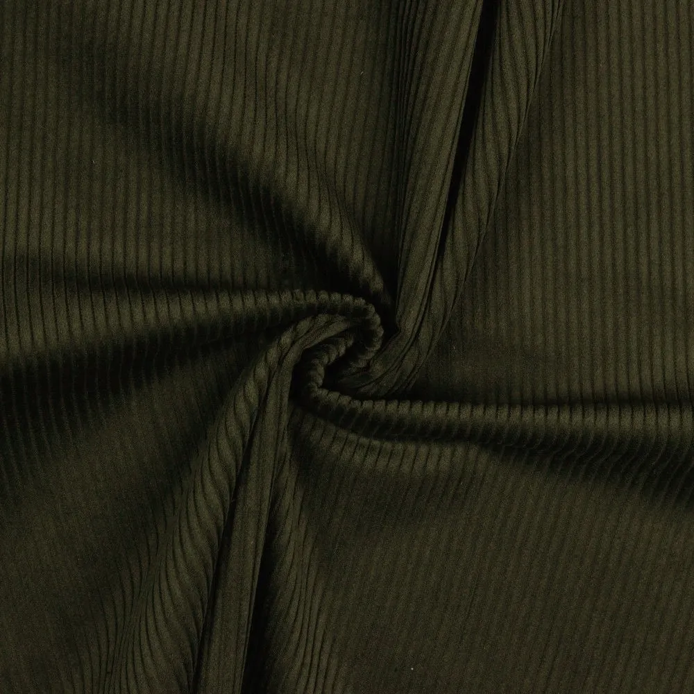 Jumbo Cotton Corduroy - Khaki Green