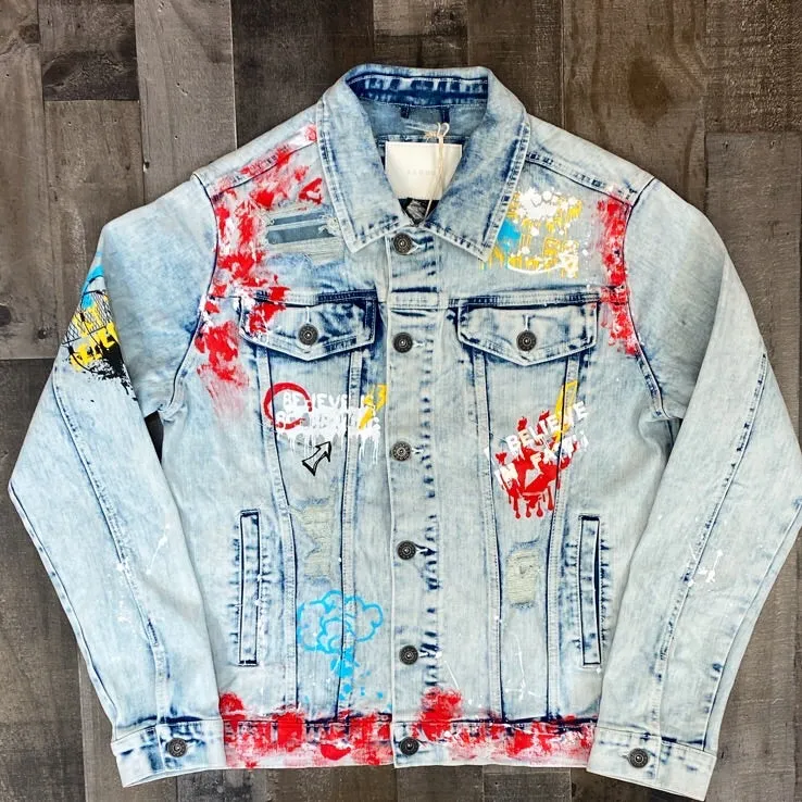 Kloud 9- believe in faith jean jacket