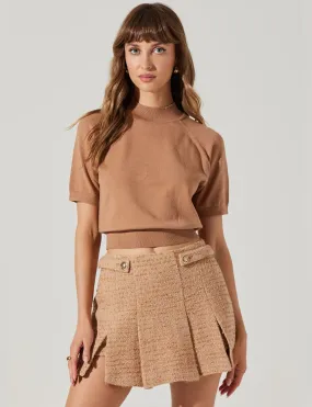 Larine Cropped Sweater, Camel