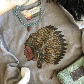 Leopard Indian Chief Sweatshirt