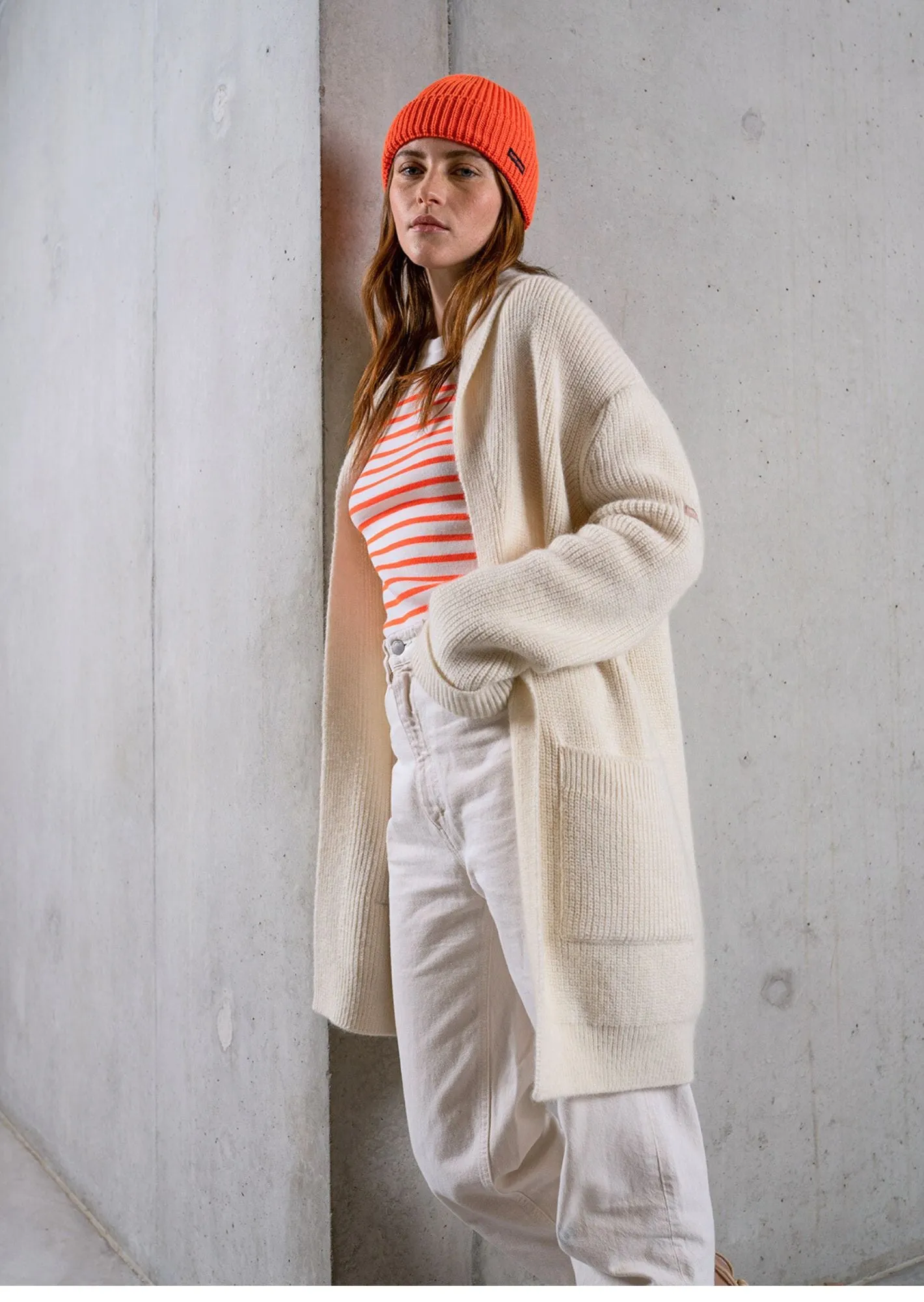 MANE - Long Shawl Collar Jacket | Mohair blend (WHITE)